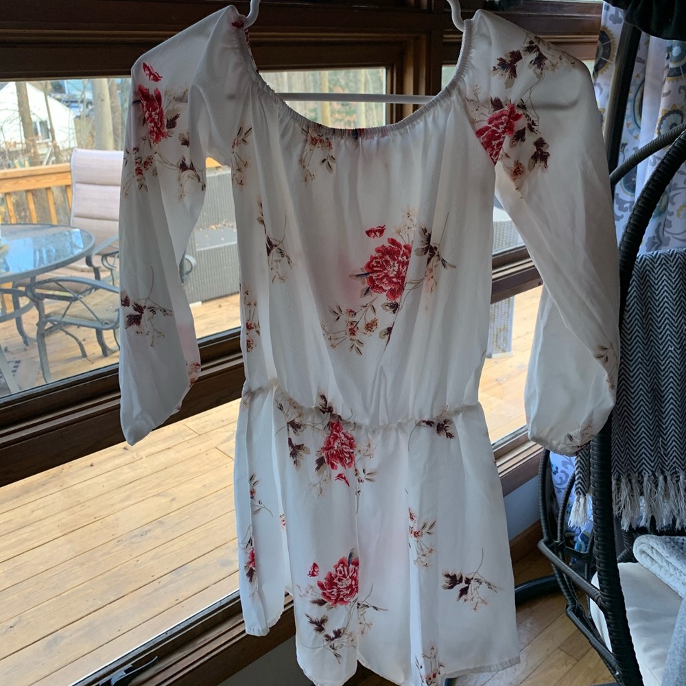 White floral romper
